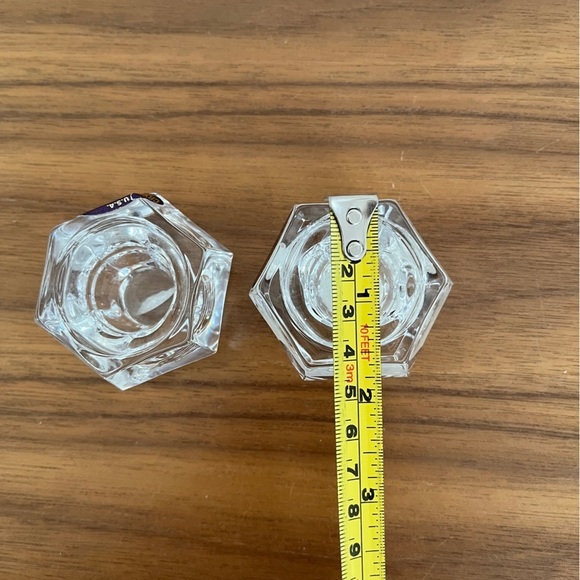 DEPLOMB DEPLOMO Vintage Set of 2 Candlestick Holders 24% Lead Crystal Made USA - Picture 8 of 9